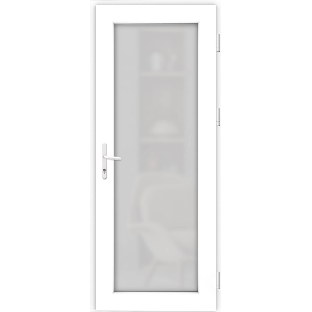 Entry single door with satin glass S111FL