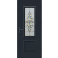 Entry single door with glass LP109FL